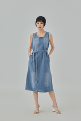 Adella Denim Midi Dress